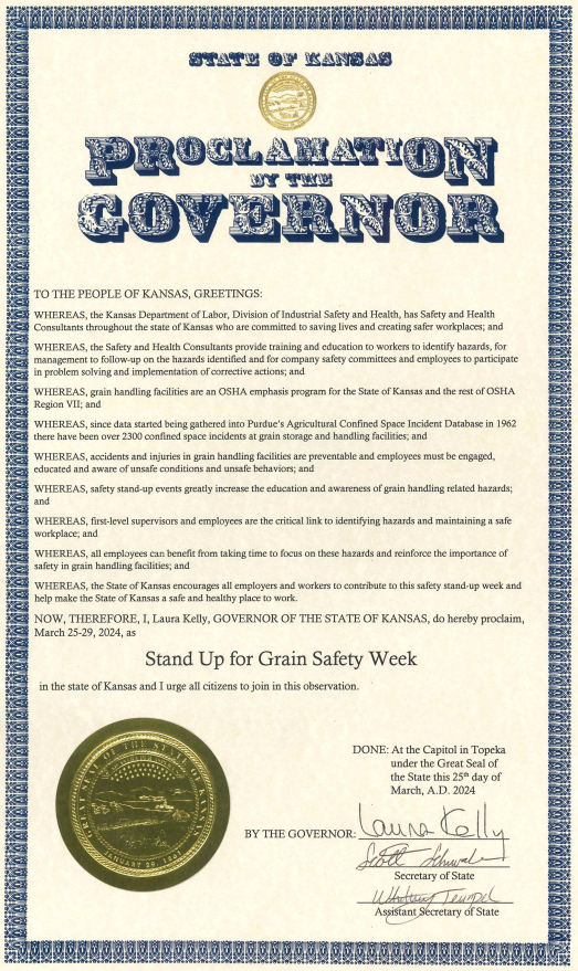 Stand Up for Grain Safety Week Proclomation